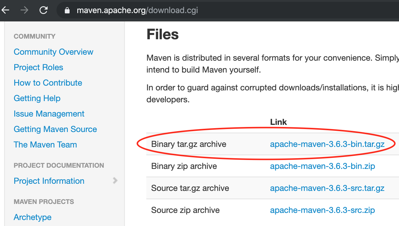 Maven Binary Tar Archive